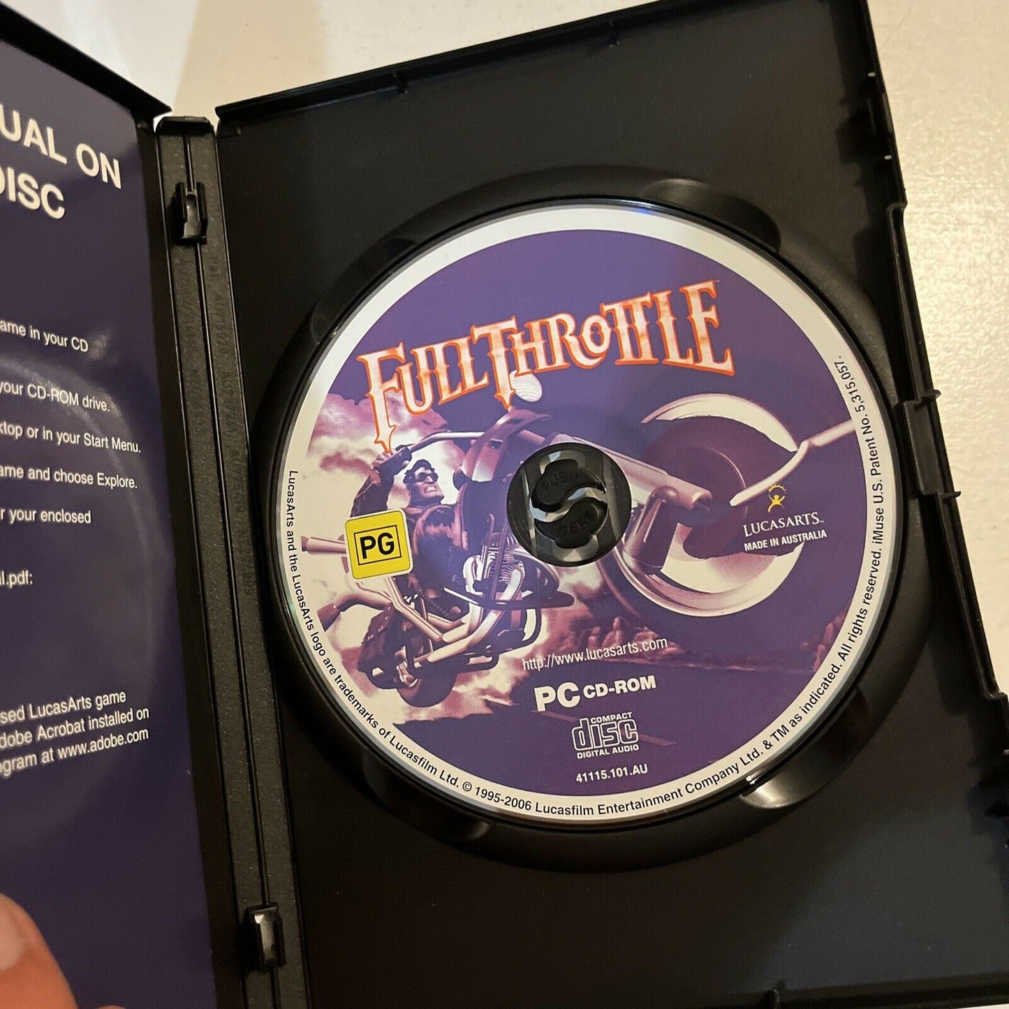 Full Throttle - A Heavy Metal Adventure (PC CD ROM 1995) Win 95/98/XP/7