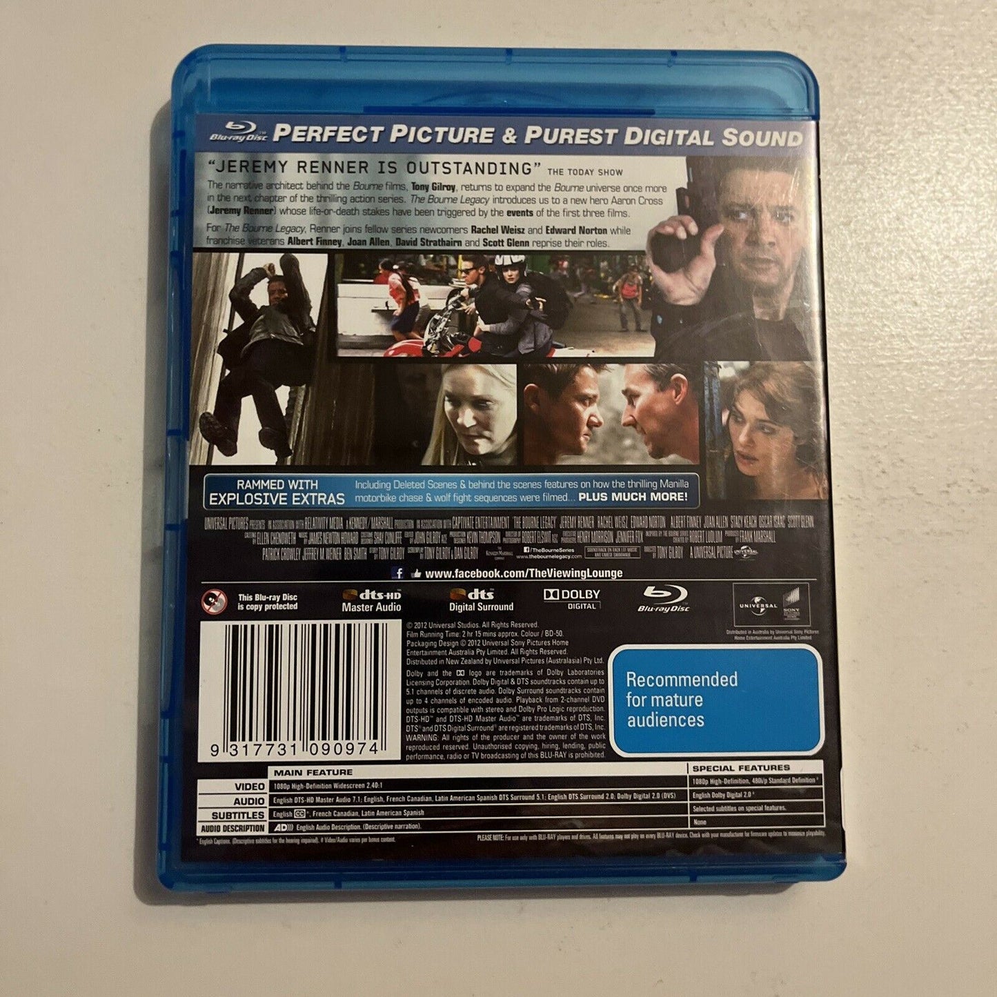 The Bourne Legacy (Blu-ray, 2012) Region B