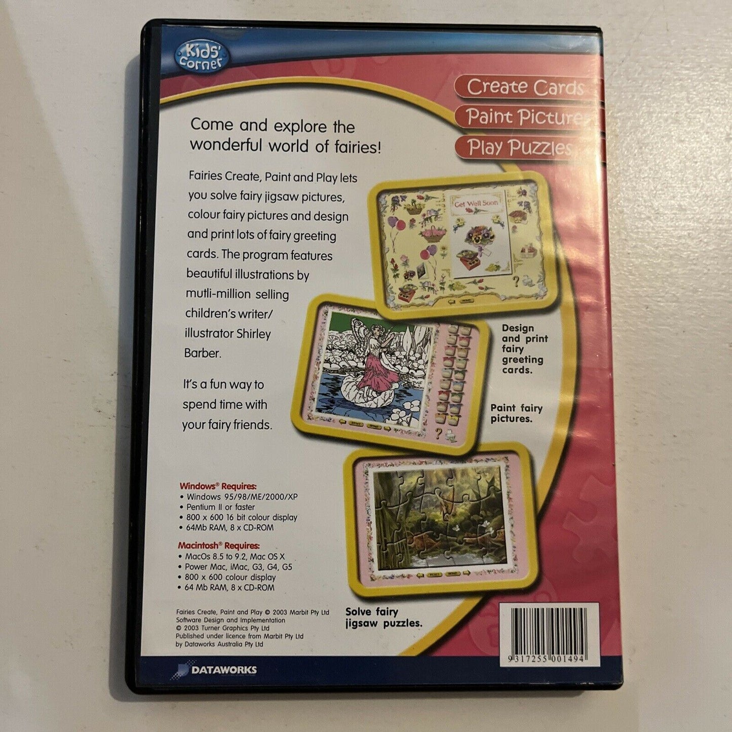Fairies - Create, Paint and Play PC Mac CDROM Video Game 2003