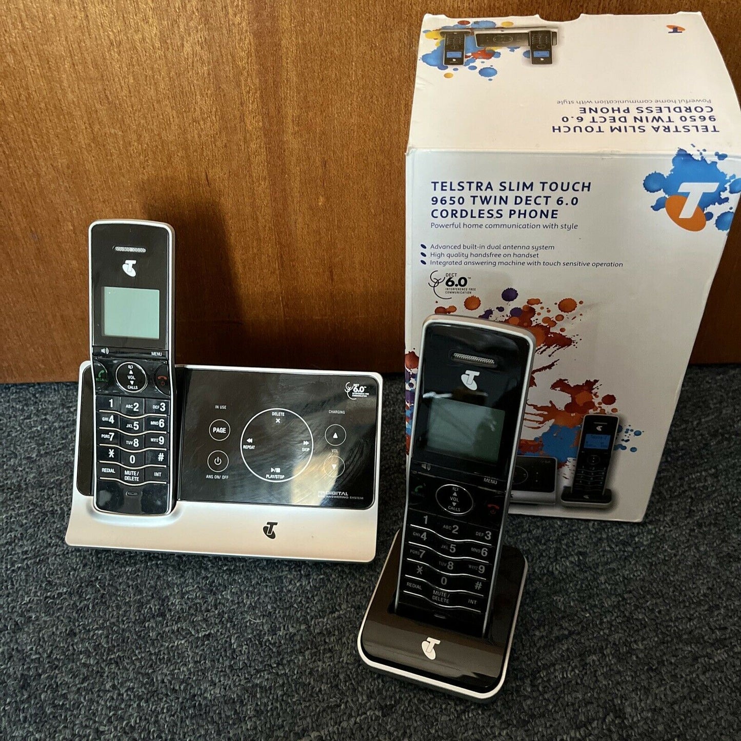Telstra Slim Touch 9650 Twin Dect 6.0 Cordless Phone