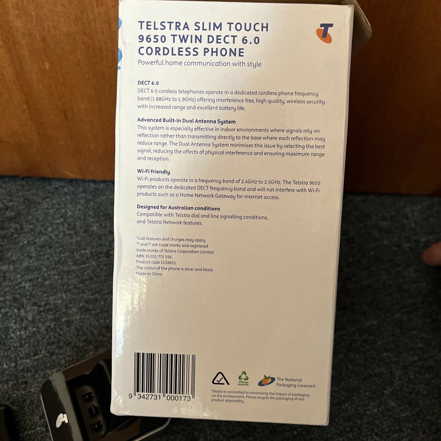 Telstra Slim Touch 9650 Twin Dect 6.0 Cordless Phone