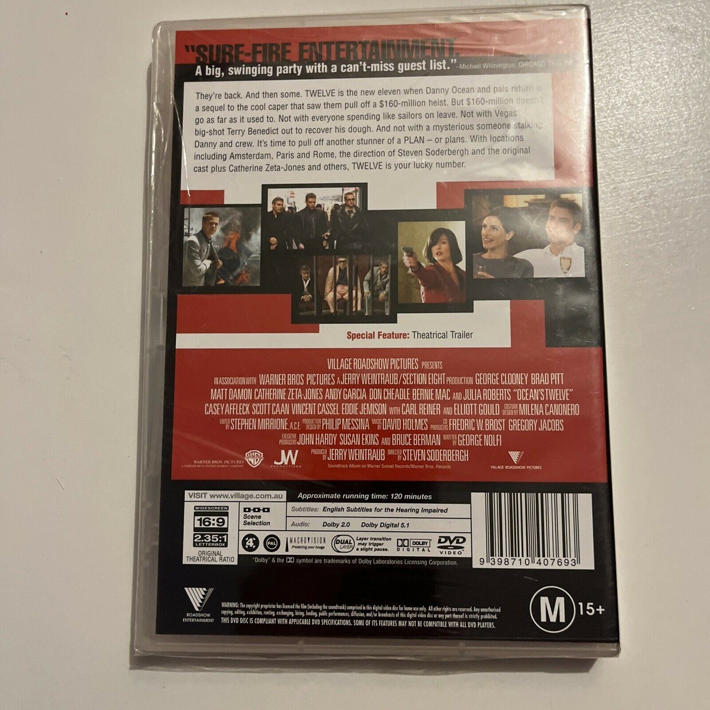 *New Sealed* Ocean's Twelve (DVD, 2004) George Clooney, Brad Pitt Region 4
