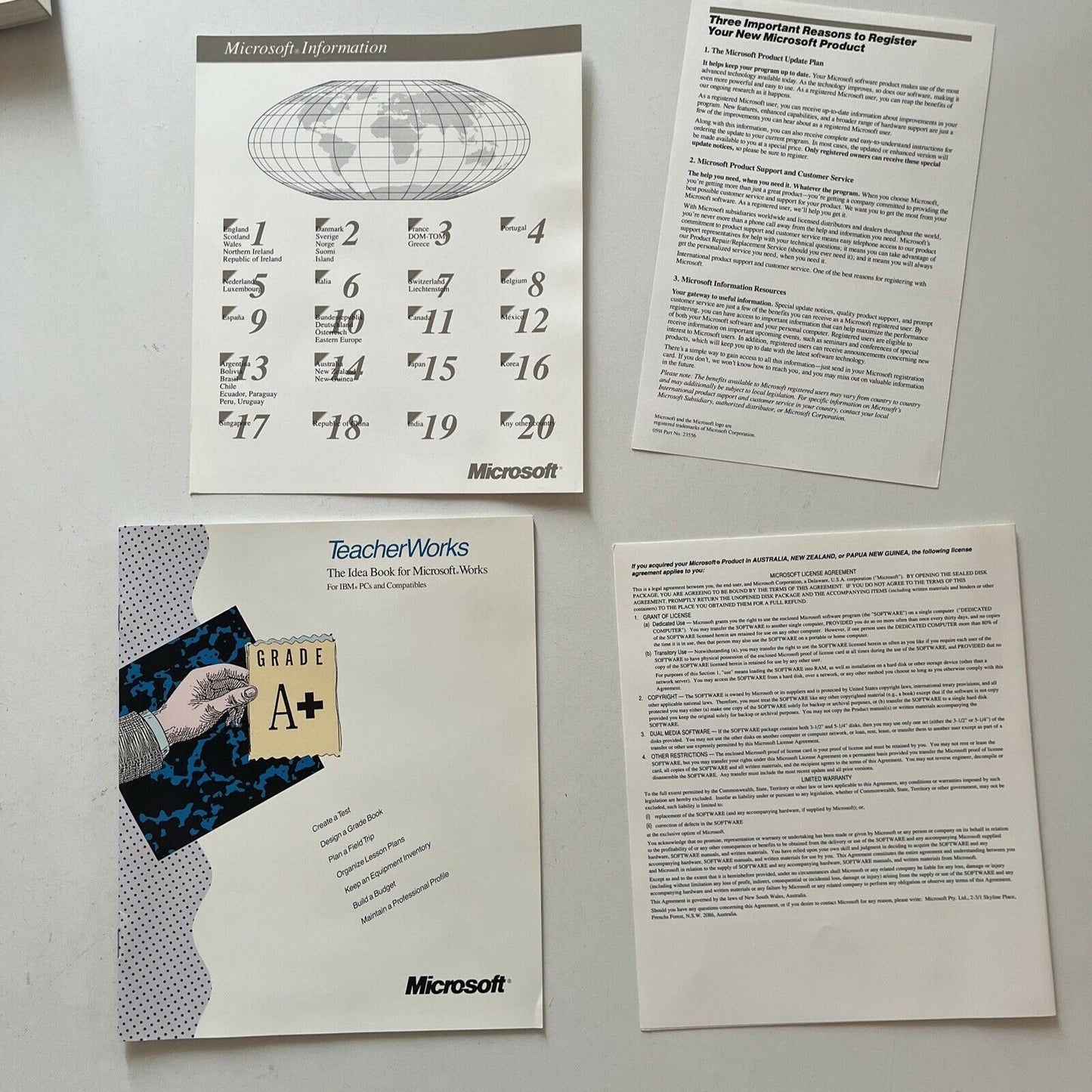 Microsoft Works - Version 2.0 PC 5.25" Floppy Disc With Manual & Box