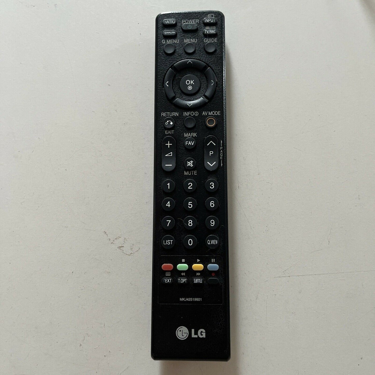 Genuine LG MKJ42519601 Remote Control for 42PG20D, 50PG20D