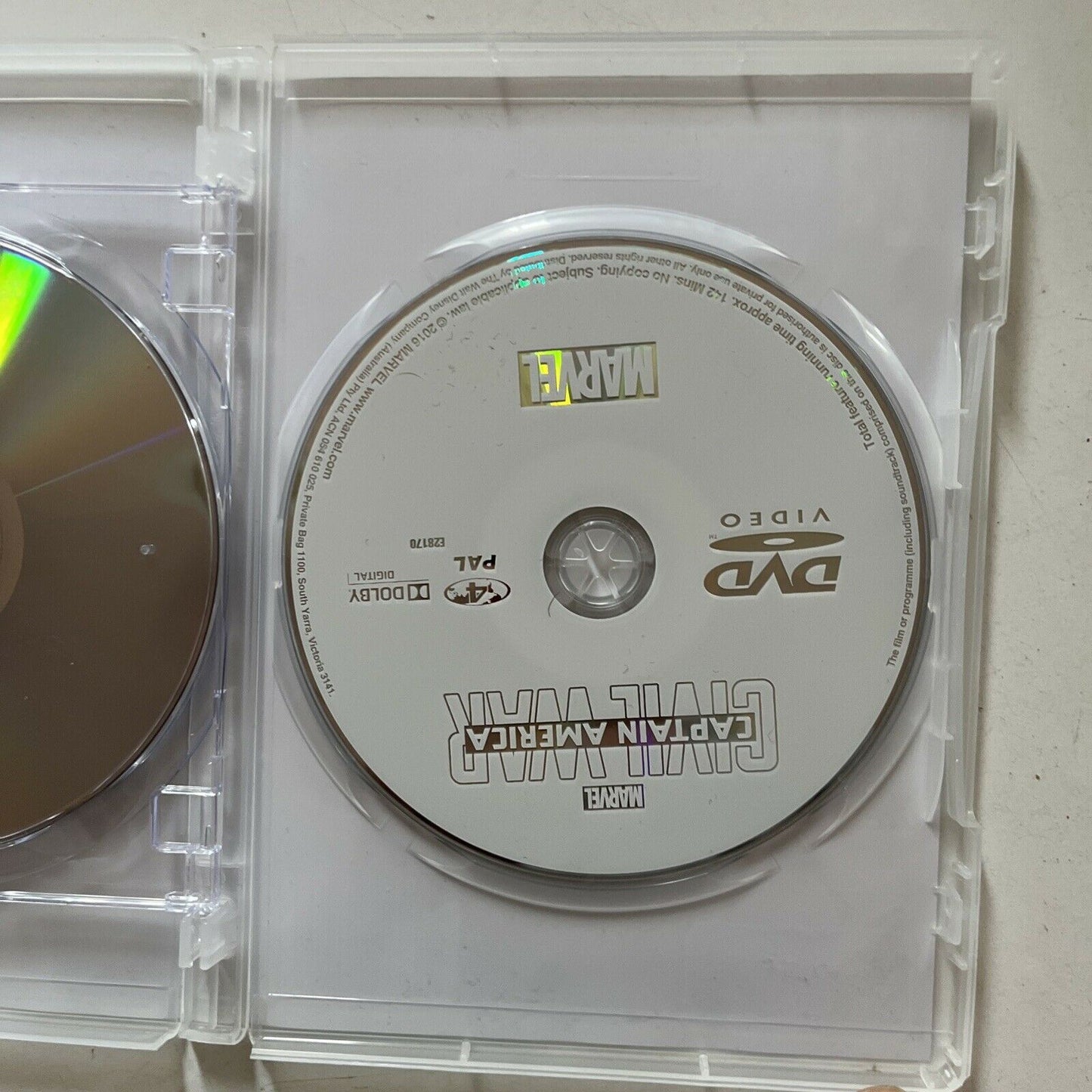 Captain America: First Avenger, Winter Soldier, Civil War (DVD, 2016, 3-Disc)