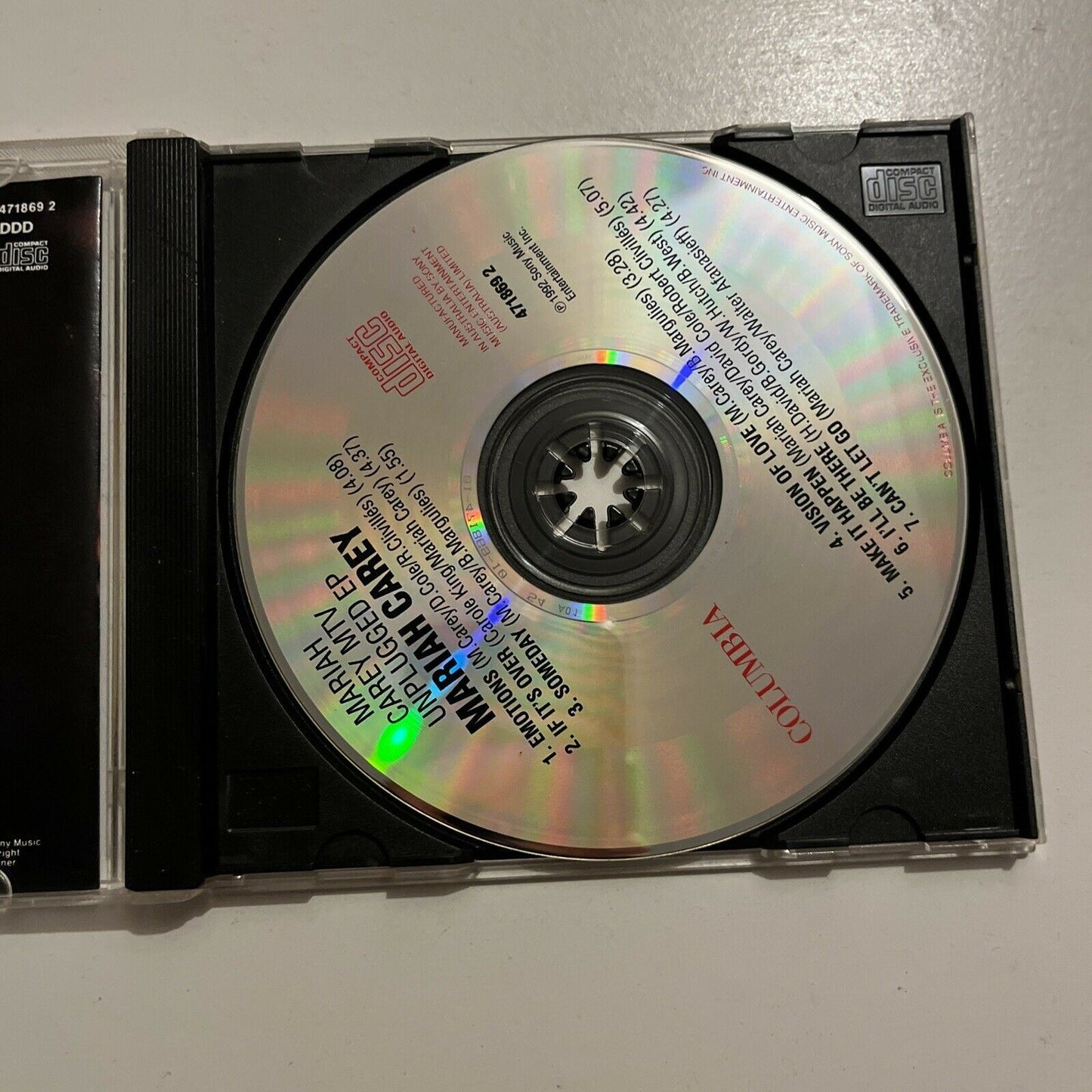 Mariah Carey - MTV Unplugged (CD, 1992 Columbia)