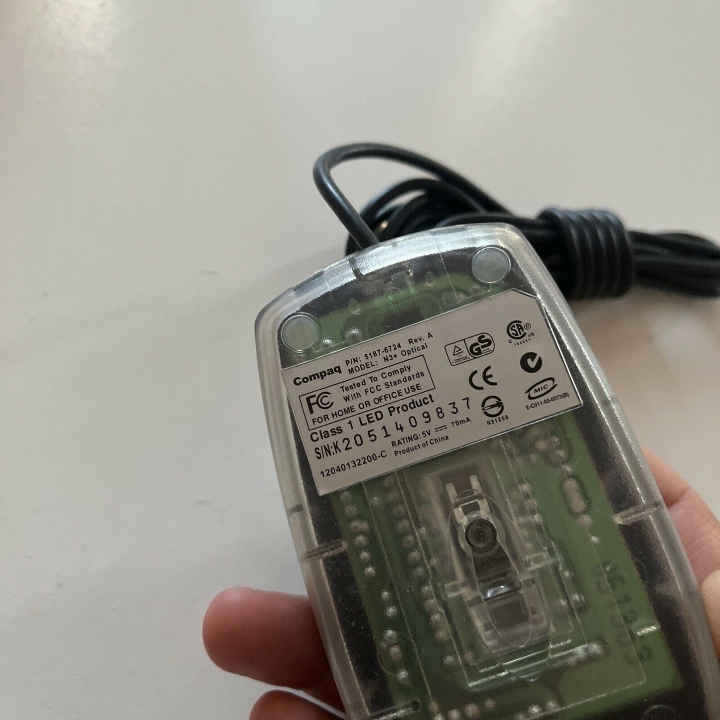 Compaq N3+ Optical Mouse PS/2 Port - Tested Working