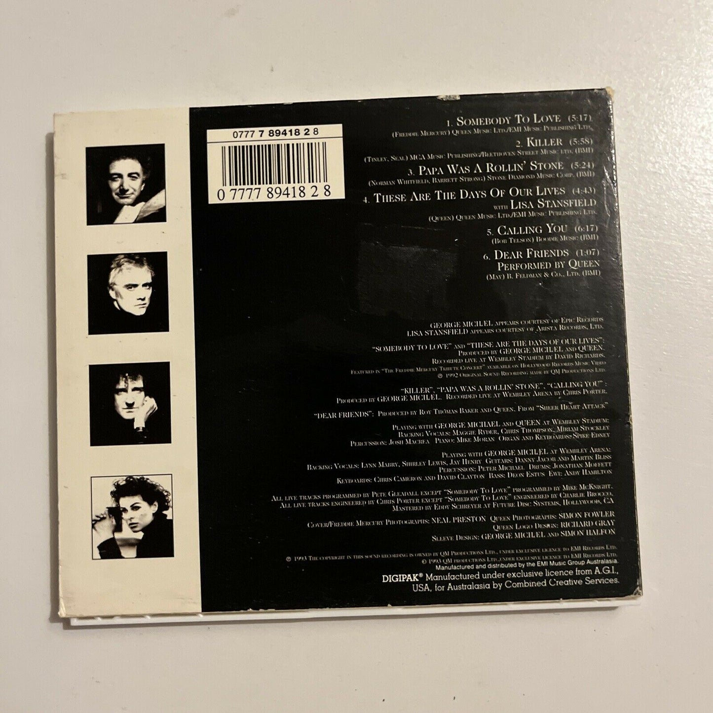 George Michael & Queen with Lisa Stansfield - Five Live (CD, 1993) EP {digipak}