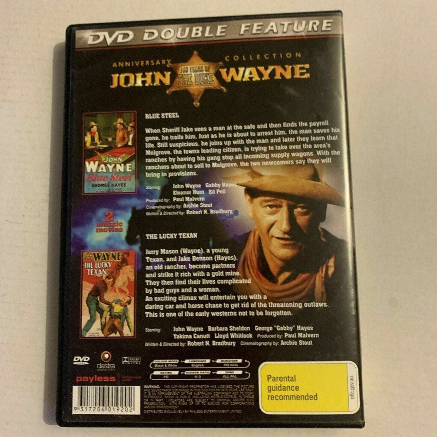 Blue Steel / The Lucky Texan DVD - John Wayne. All Regions
