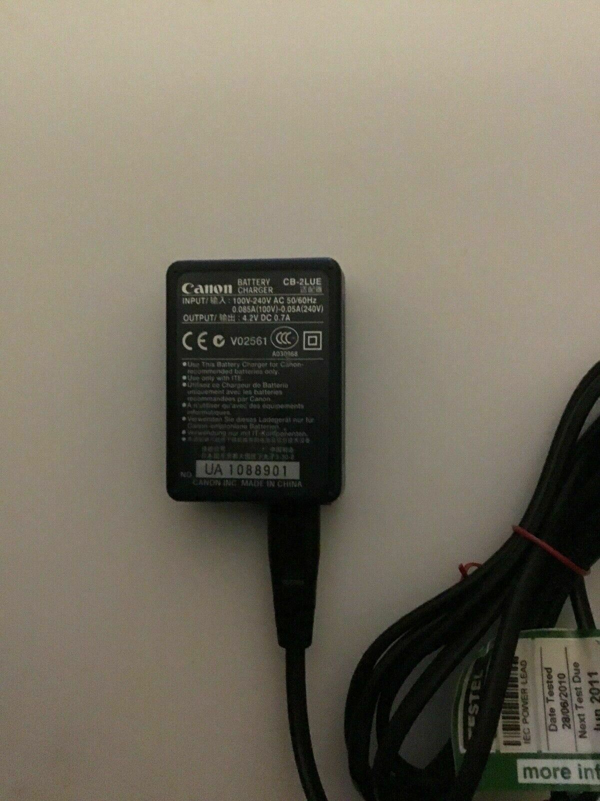 Genuine Original CANON CB-2LUE Camera Battery Charger and Cable