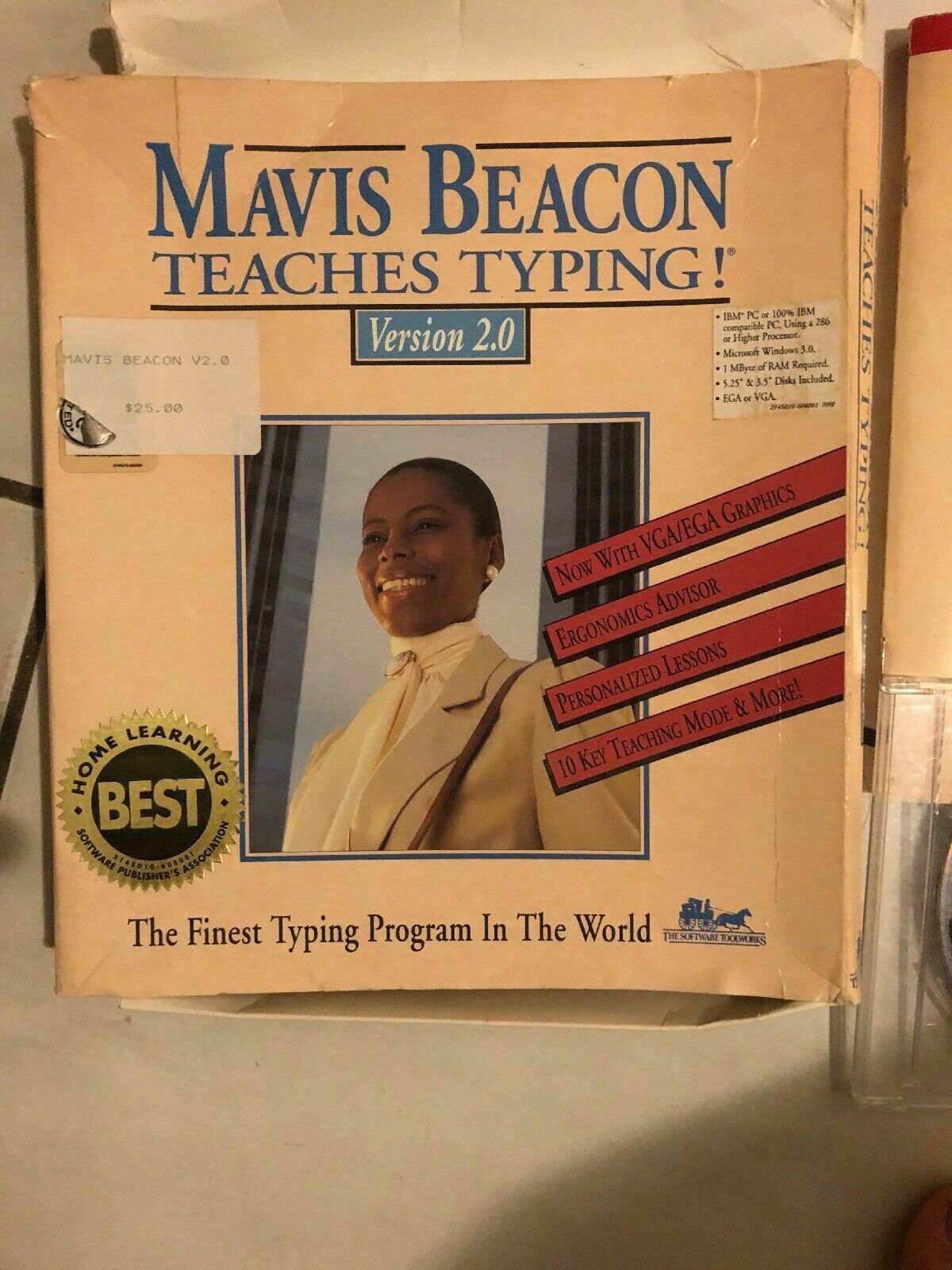 Mavis Beacon Teaches Typing Version 2.0 - PC Windows CDROM Floppy Diskette Retro