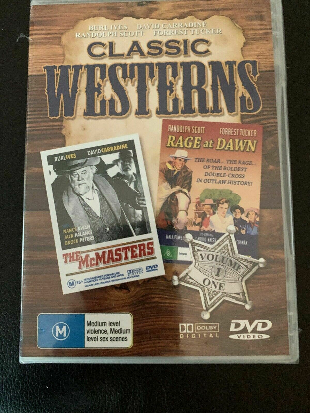*New Sealed* Classic Westerns: The McMasters & Rage At Dawn DVD Region Free
