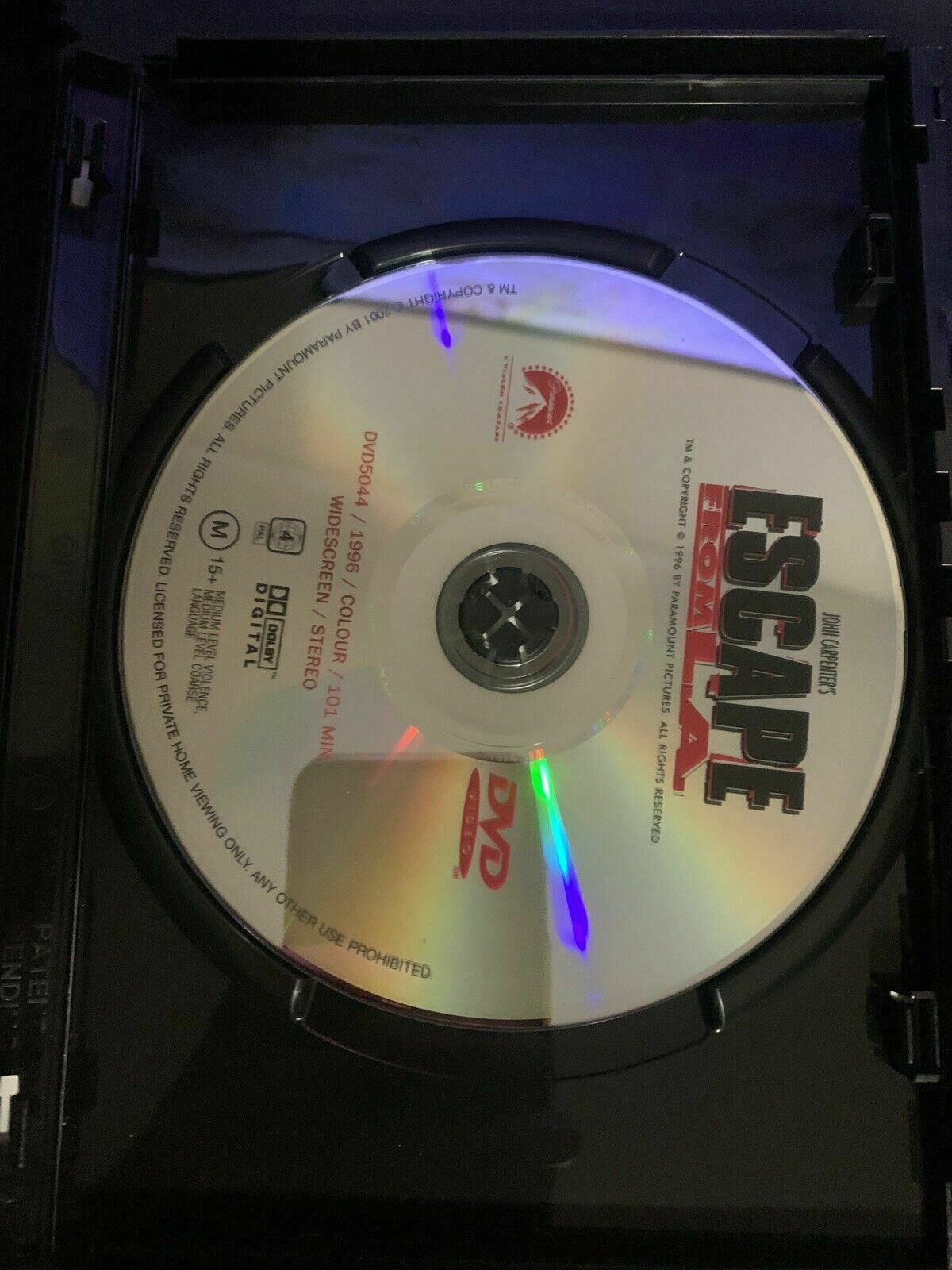 Escape From L.A. (DVD, 1996) Kurt Russell, A.J. Langer, Steve Buscemi. Region 4