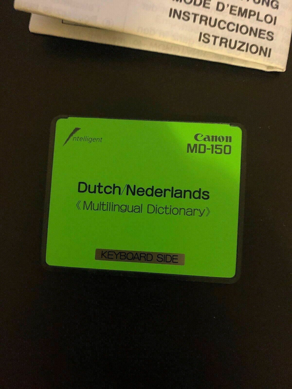 Canon IC Card Dutch Word Tank Multilingual Intelligent Dictionary MD-150