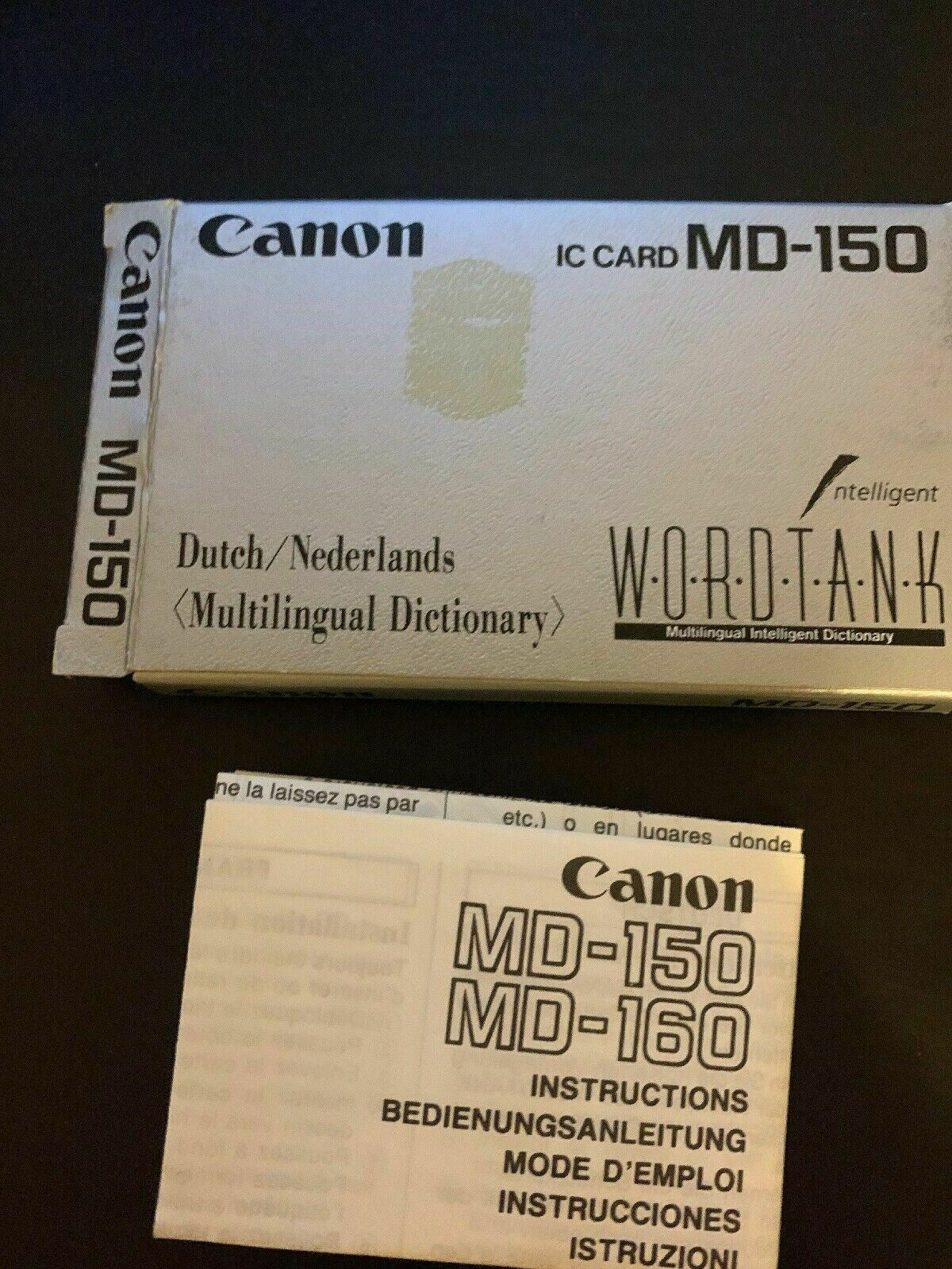 Canon IC Card Dutch Word Tank Multilingual Intelligent Dictionary MD-150