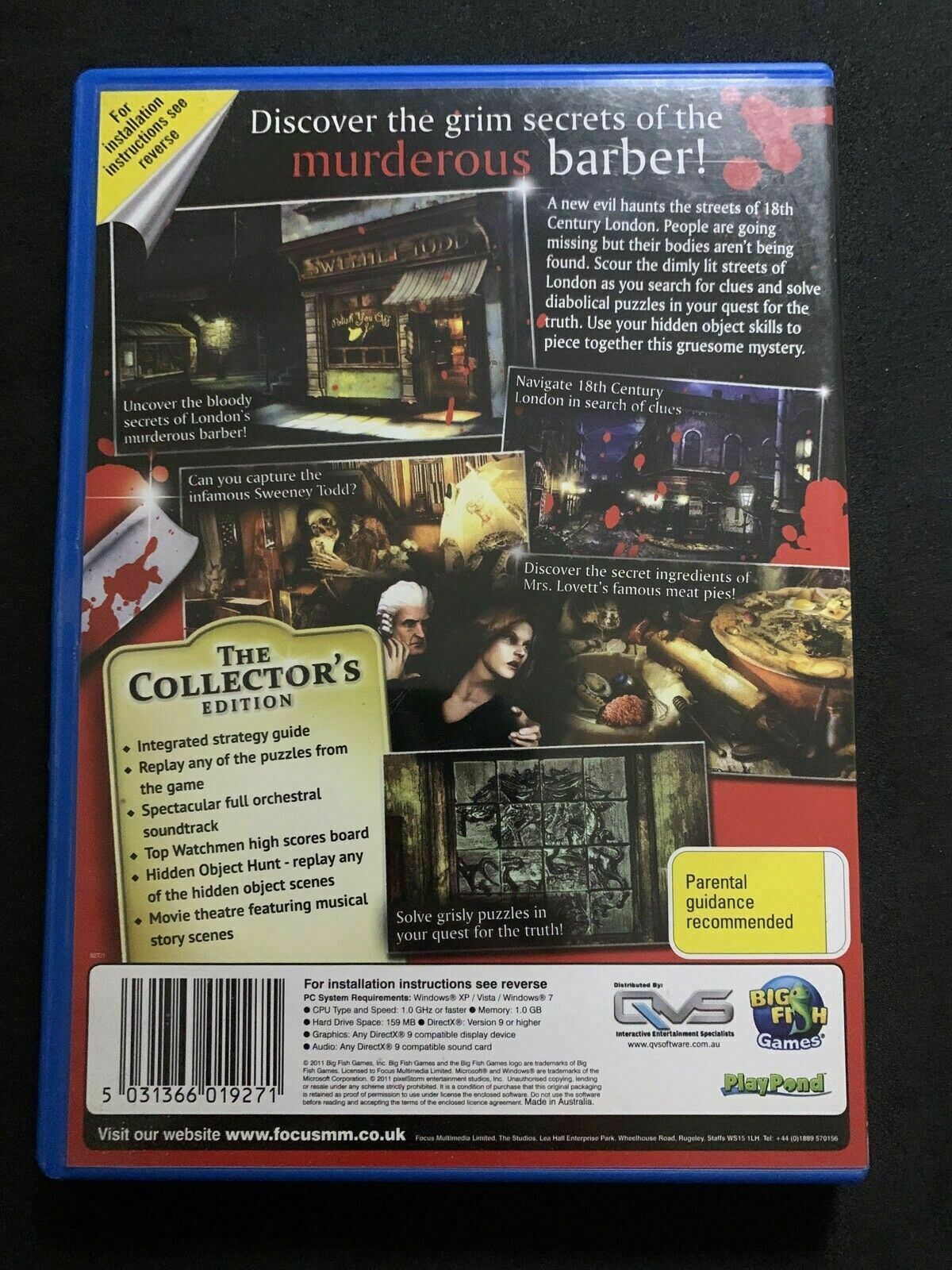 2x Hidden Object Games Vampire Saga 3: Break Out Deluxe Edition & Sweeny Todd PC