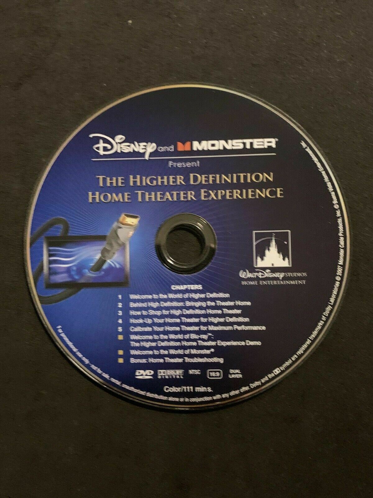 Disney & Monster Present The High Definition Home Theatre Experience DVD