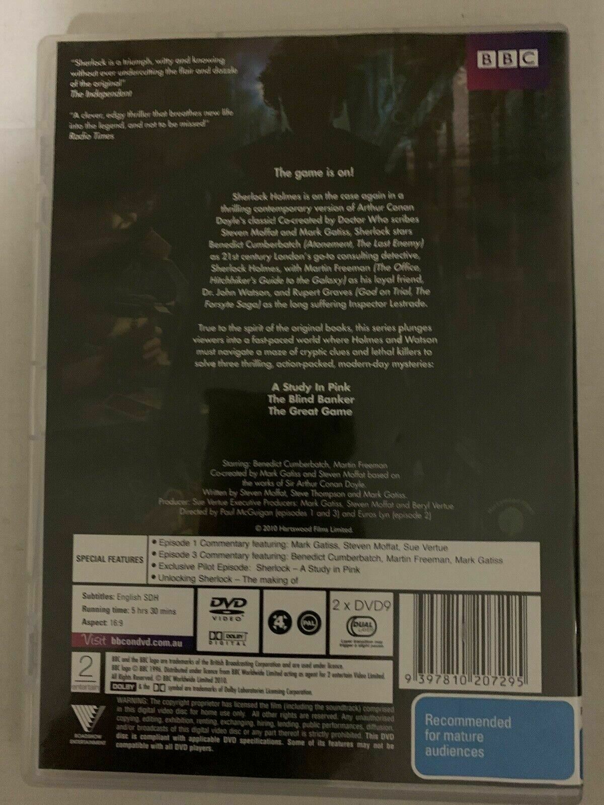 Sherlock : Series 1 (DVD, 2010, 2-Disc Set) Benedict Cumberbatch, Martin Freeman