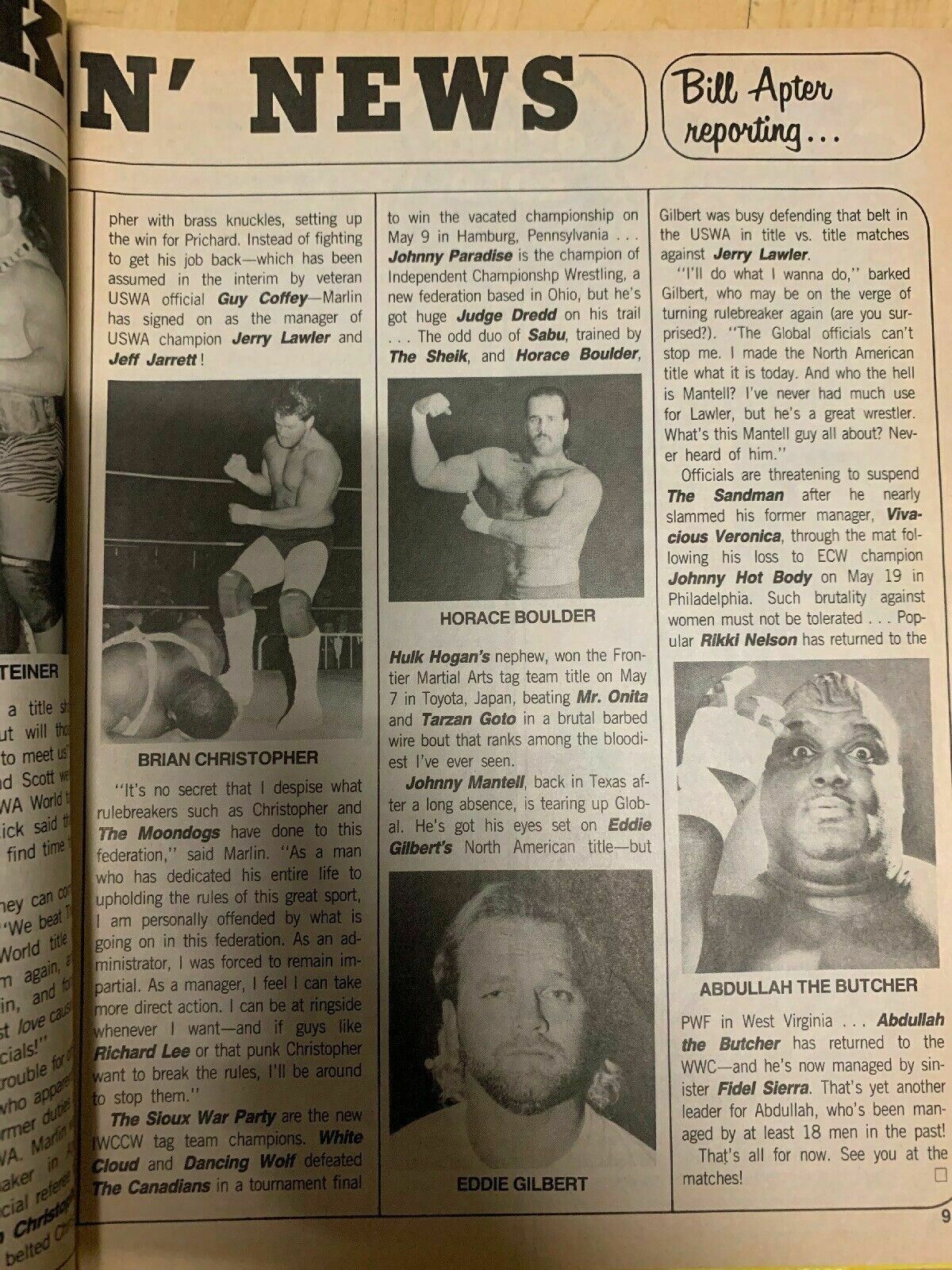 Inside Wrestling Magazine September 1992 Hulk Hogan