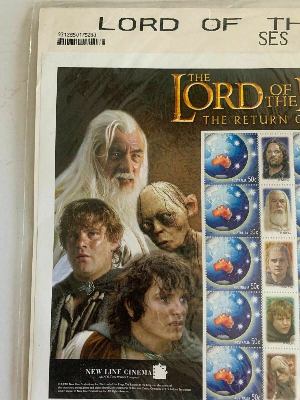 Lord of the Rings SES Aust Post stamp sheet set 2005 sealed stamps Return king