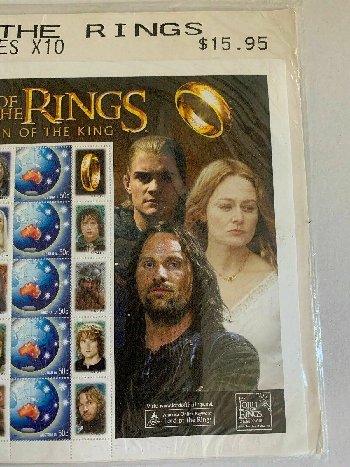 Lord of the Rings SES Aust Post stamp sheet set 2005 sealed stamps Return king