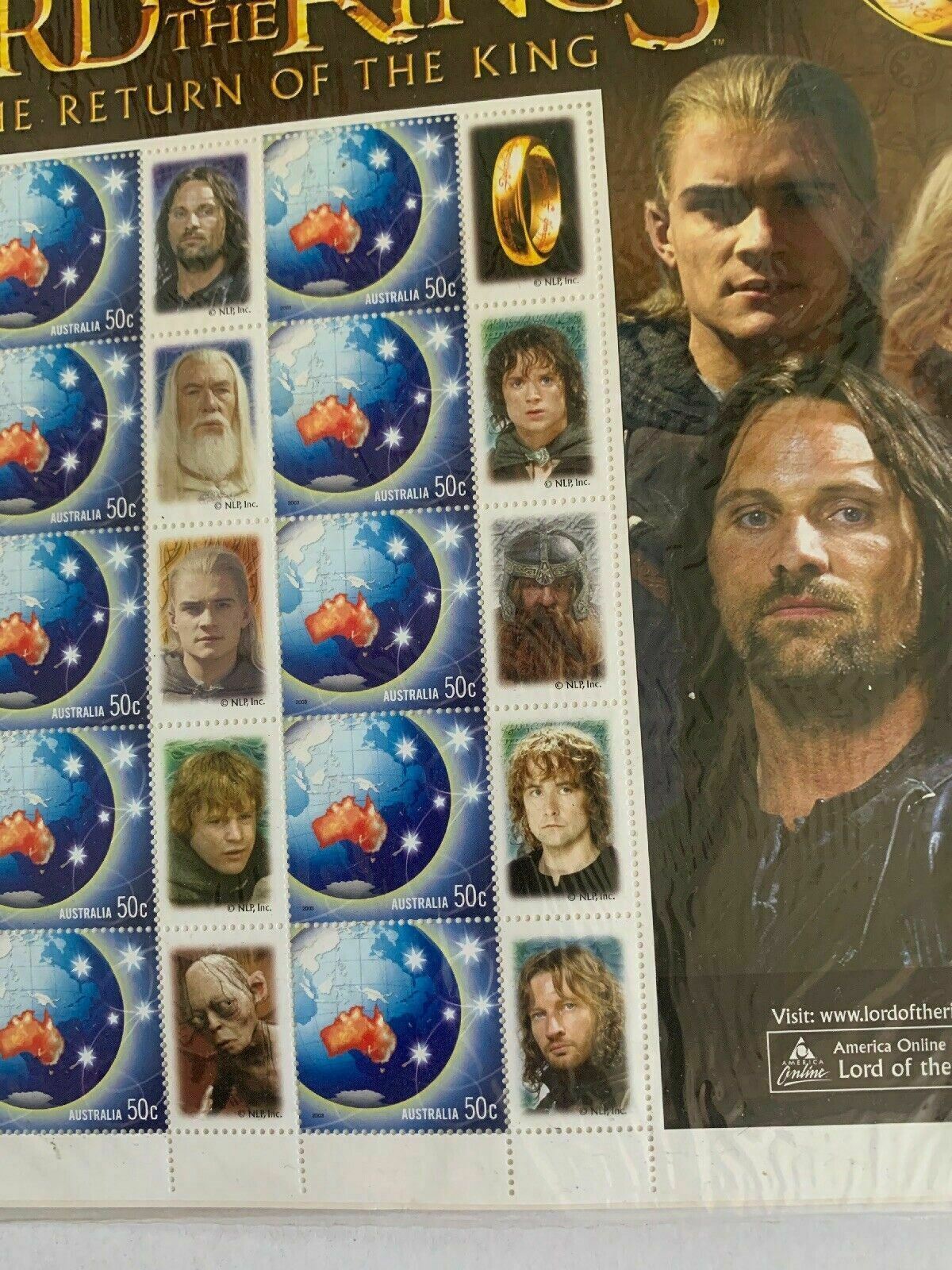 Lord of the Rings SES Aust Post stamp sheet set 2005 sealed stamps Return king