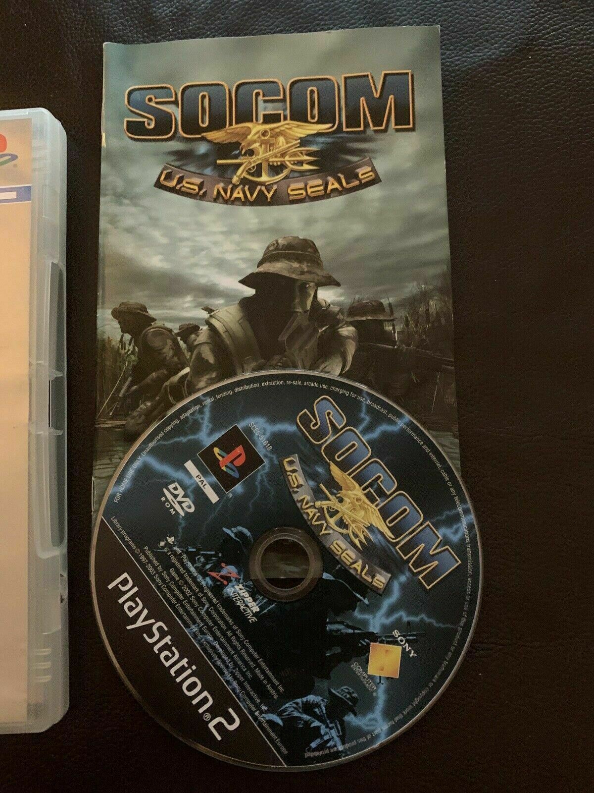 SOCOM: U.S. Navy SEALs (Sony PlayStation 2, 2002) with Booklet PAL
