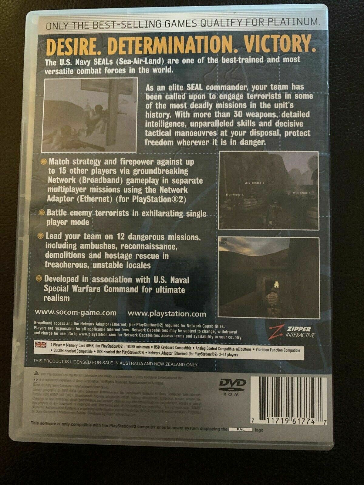 SOCOM: U.S. Navy SEALs (Sony PlayStation 2, 2002) with Booklet PAL