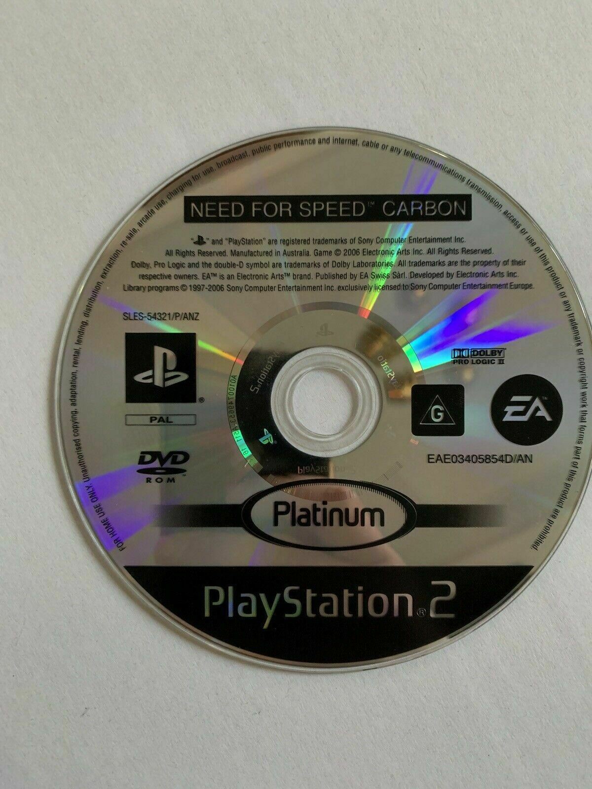 Need for Speed Carbon - Playstation PS2 Game PAL Platinum with Booklet