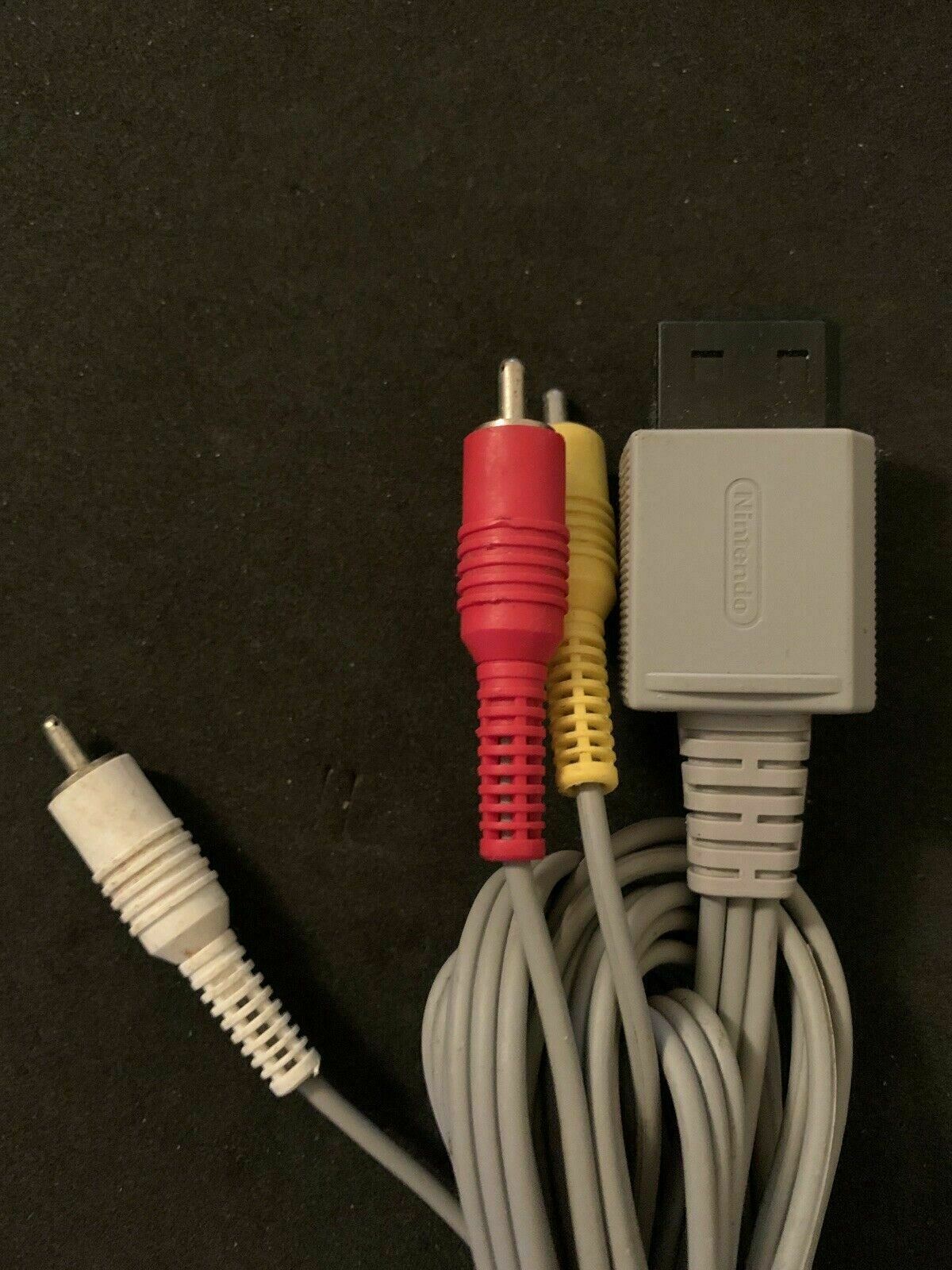 Genuine Official Nintendo Wii or Wii U RVL-009 Composite RCA AV Cable