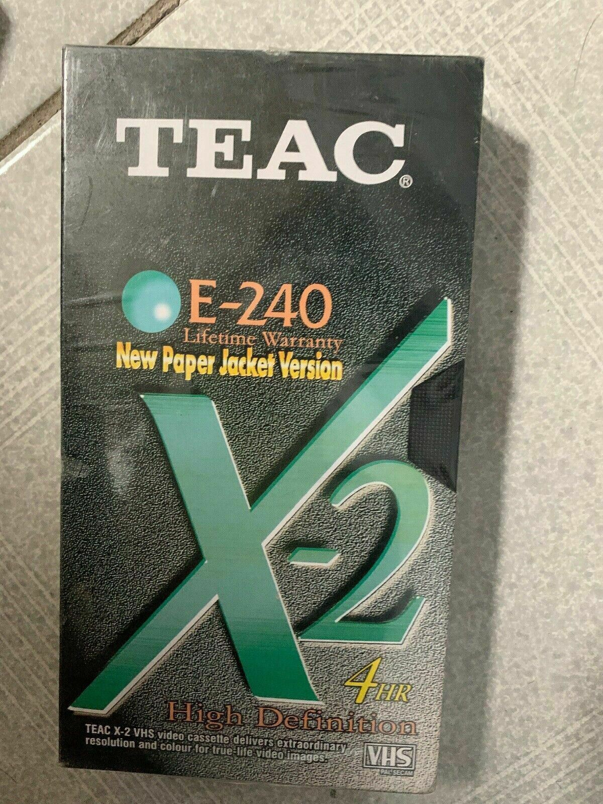 7x Brand New & Sealed VHS 3x Teac E-180 1x Sony 180 1x Teac E-240 1x Base E-180