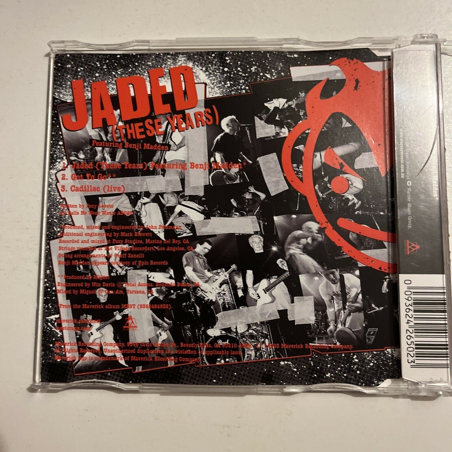 Mest - Jaded (These Years) Ft Benji Madden Australian CD Single