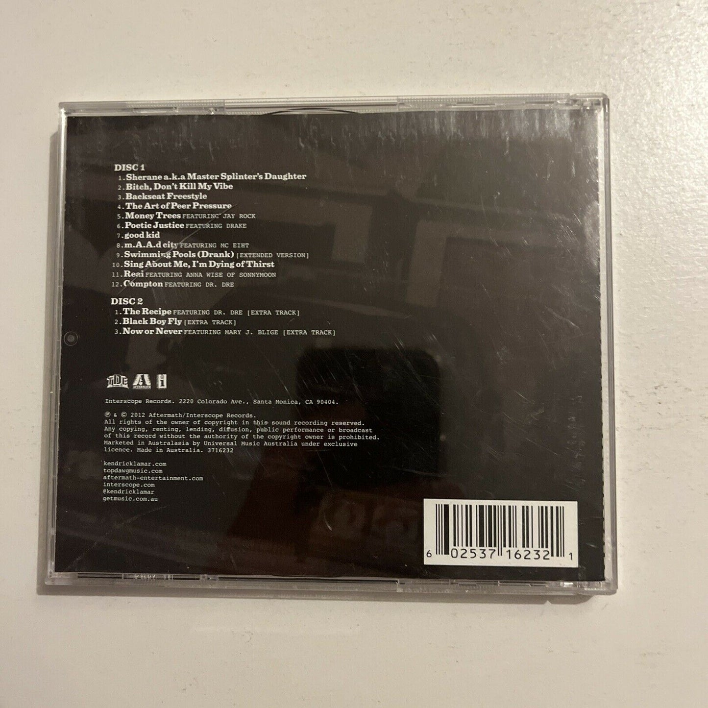 Kendrick Lamar - Good Kid, M.A.A.D. City / To Pimp A Butterfly (CD, 2015, 3-Disc