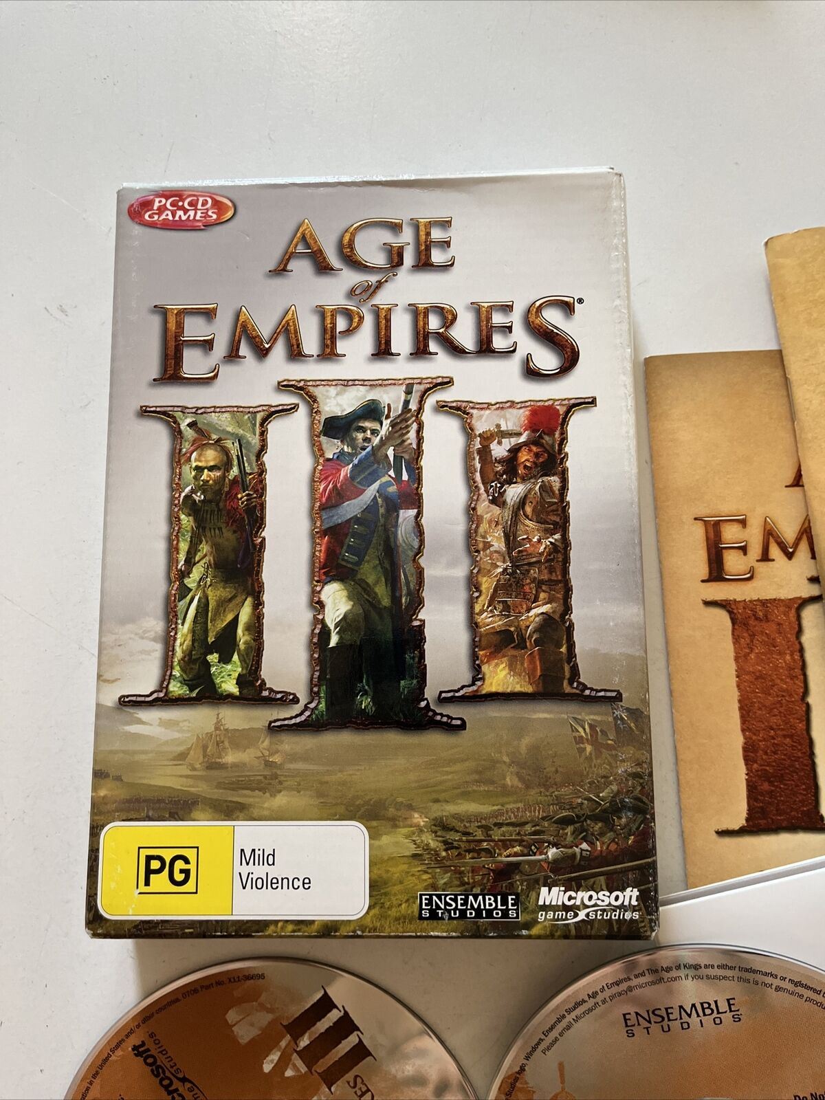 Age of empires III 3 game (Complete) PC windows 3 Disc set With product key