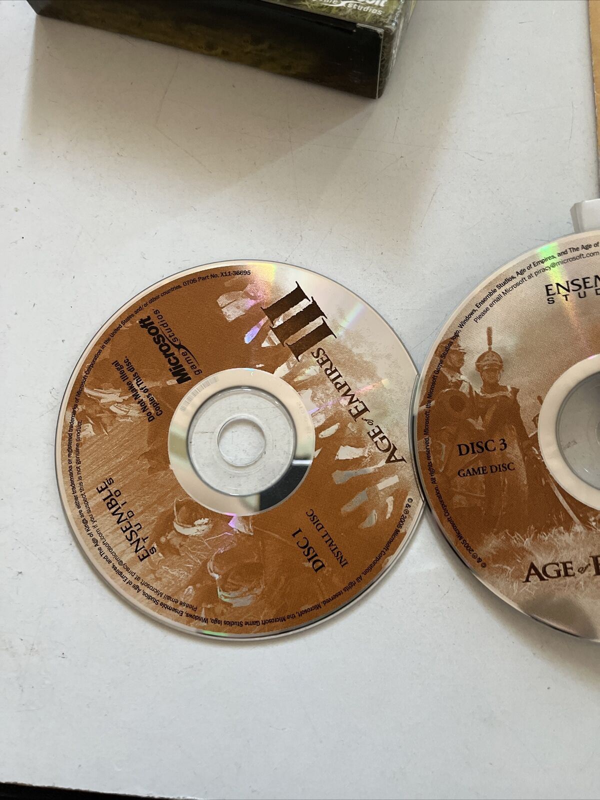 Age of empires III 3 game (Complete) PC windows 3 Disc set With product key