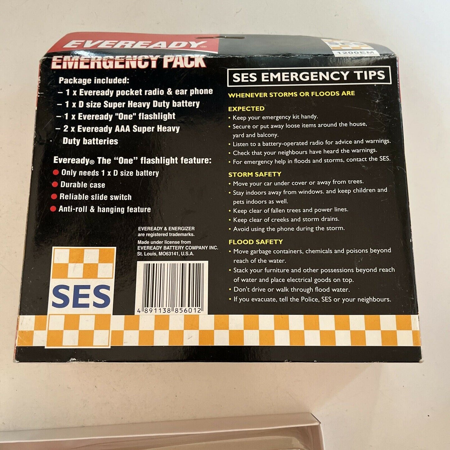 Eveready Emergency Pack - Flashlight & FM Radio *Batteries Not Included*
