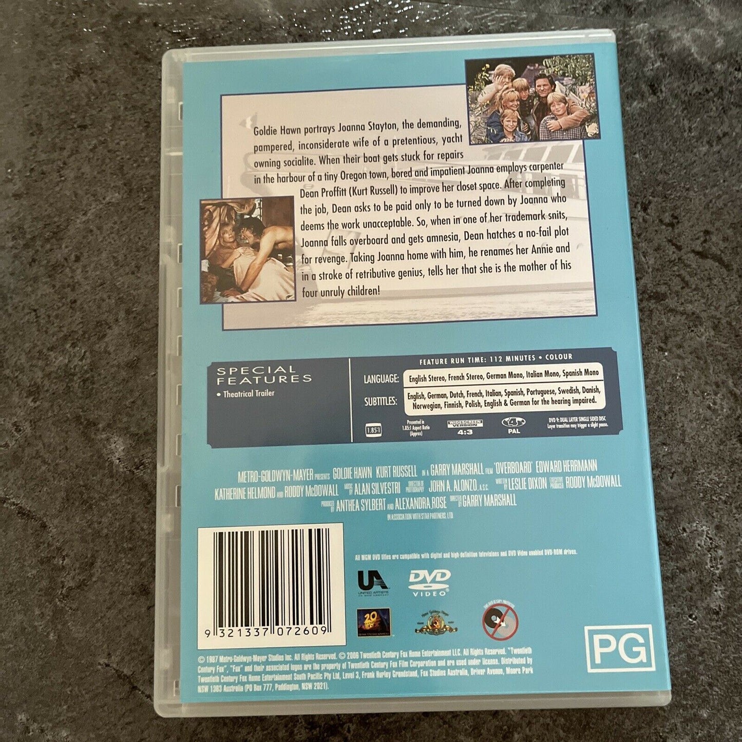 Overboard (DVD, 1987) Goldie Hawn, Kurt Russell. Region 4