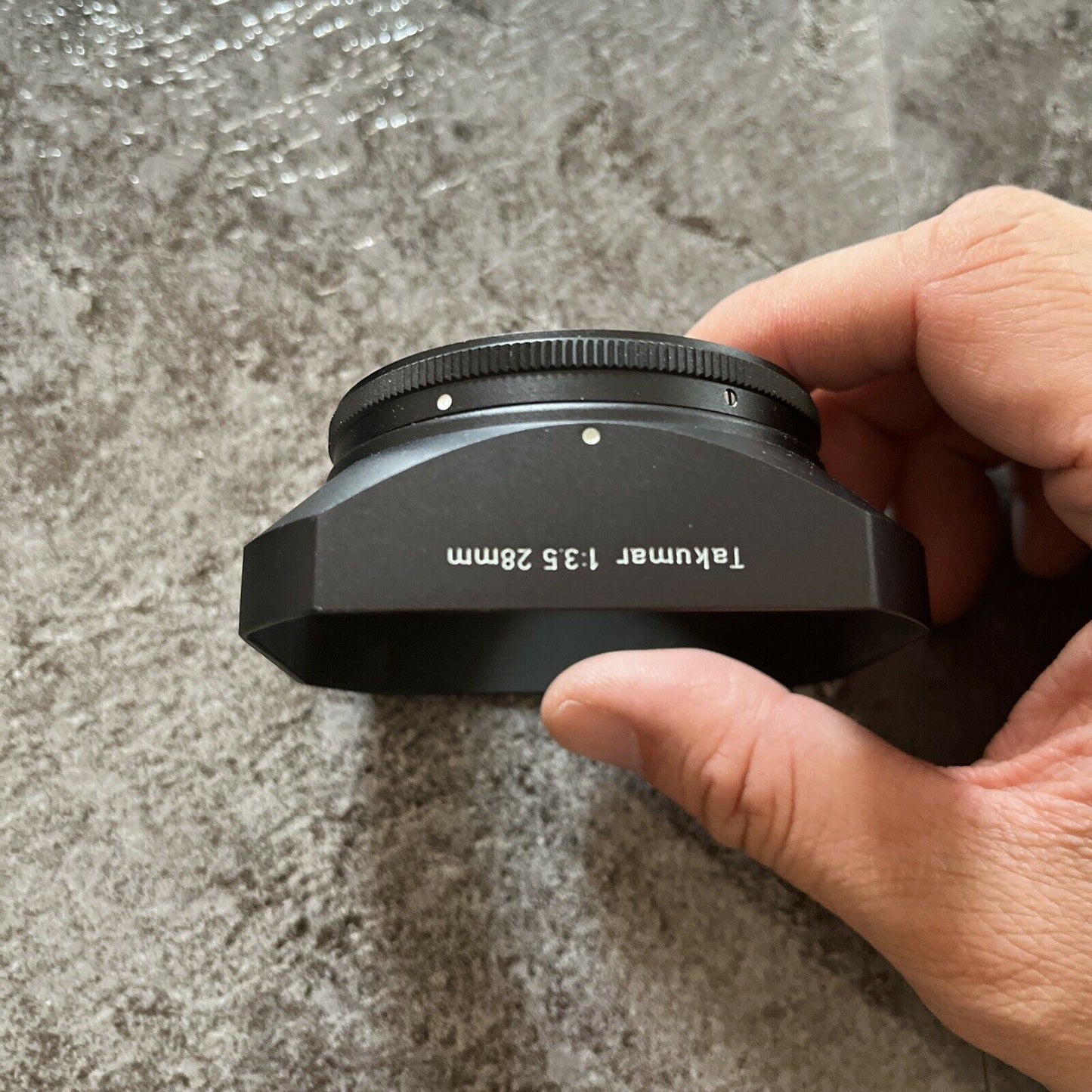 Pentax Asahi Lens Hood Takumar 1:3.5 28mm With Carrying Case