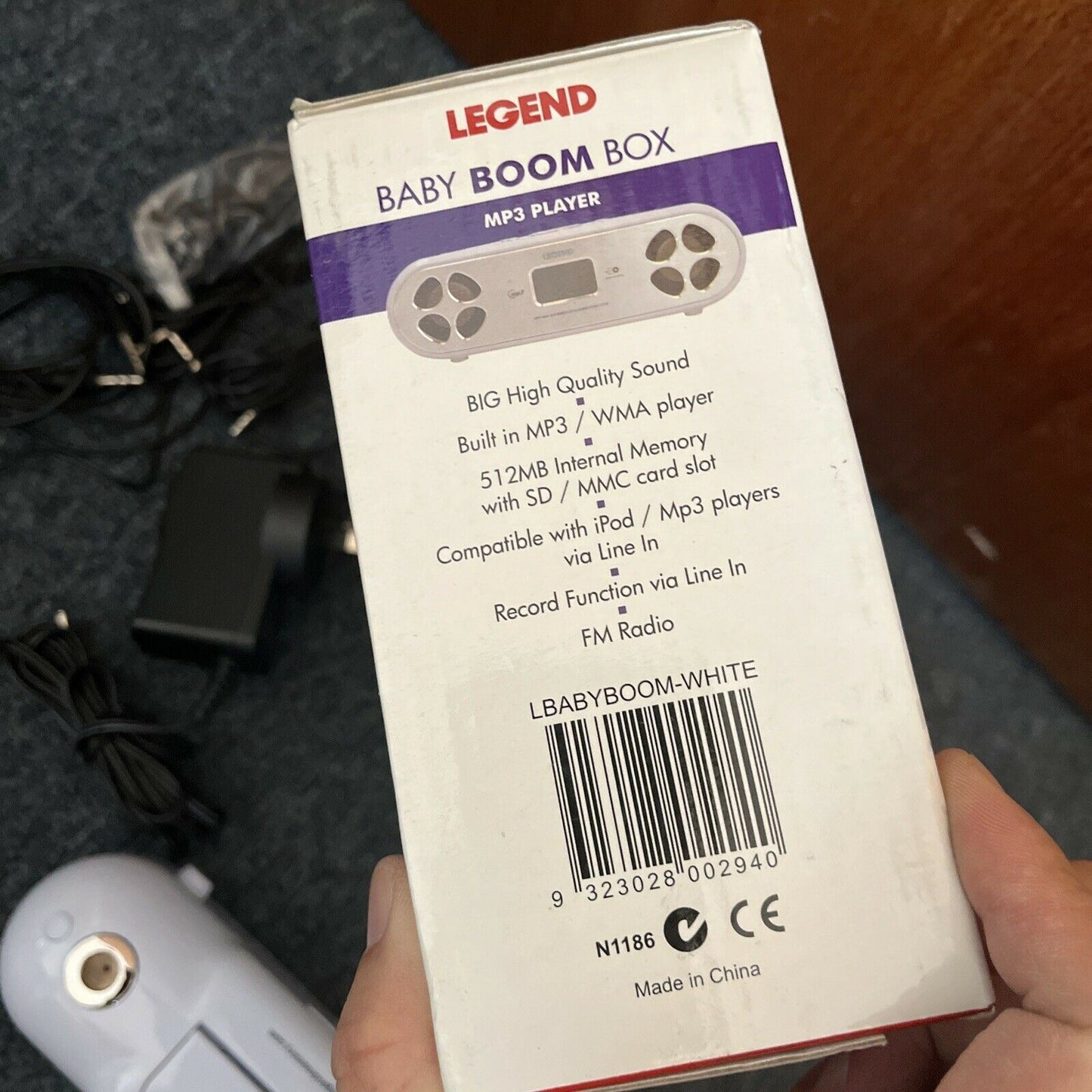 Legend Baby Boom Box MP3 Player FM Radio Rechargeable Battery