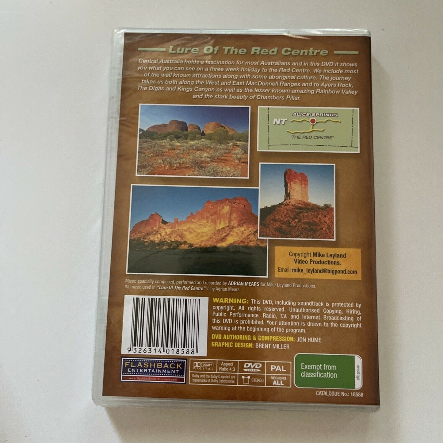 *New Sealed* Lure Of The Red Centre (DVD) Mike & Margie Leyland. All Regions
