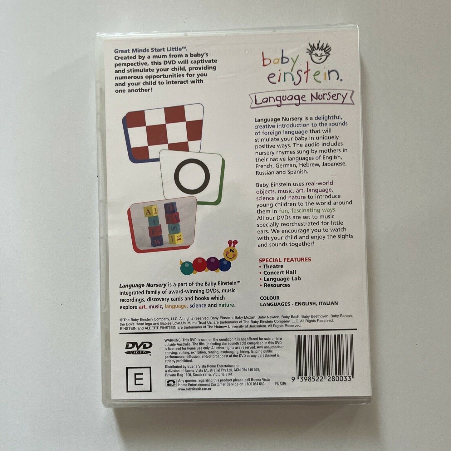 *New Sealed* Baby Einstein - Language Nursery (DVD, 2004) Region 4