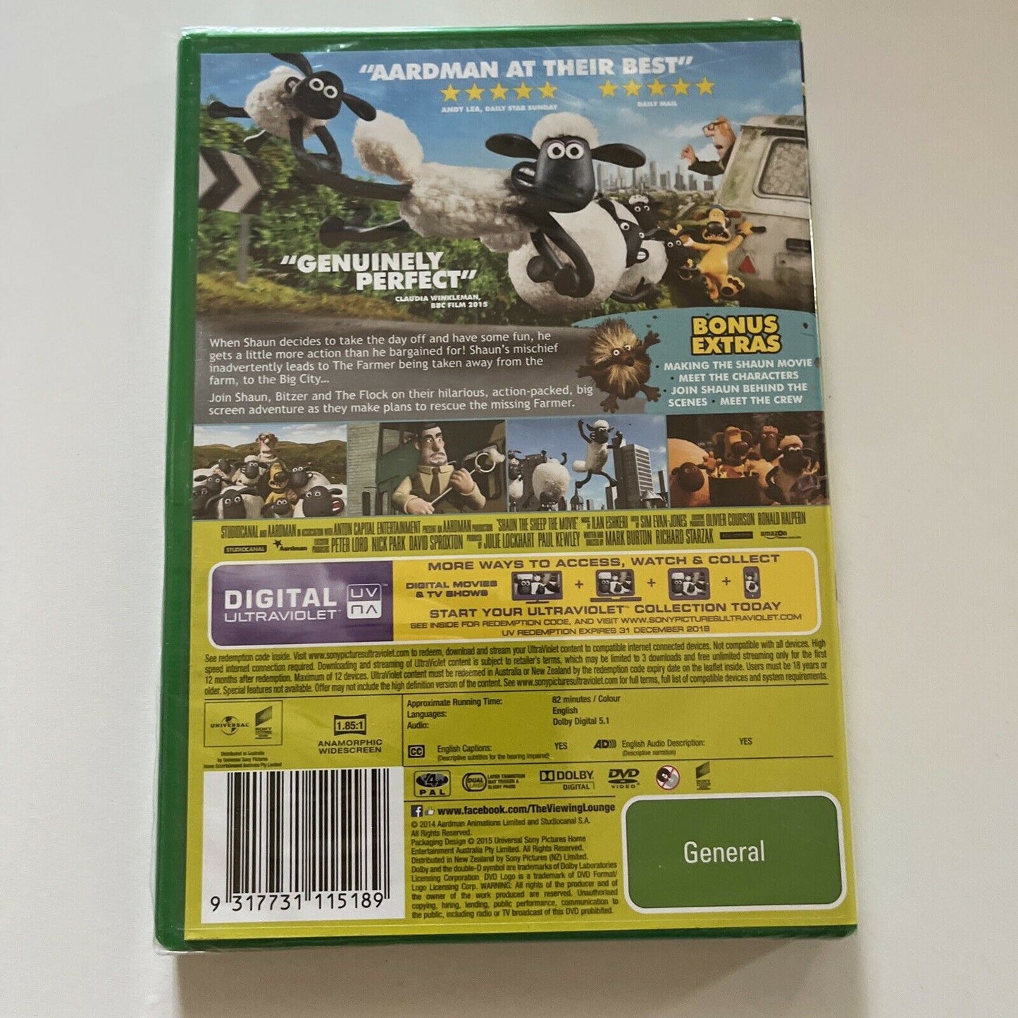 *New Sealed* Shaun the Sheep Movie (DVD, 2014) Region 4
