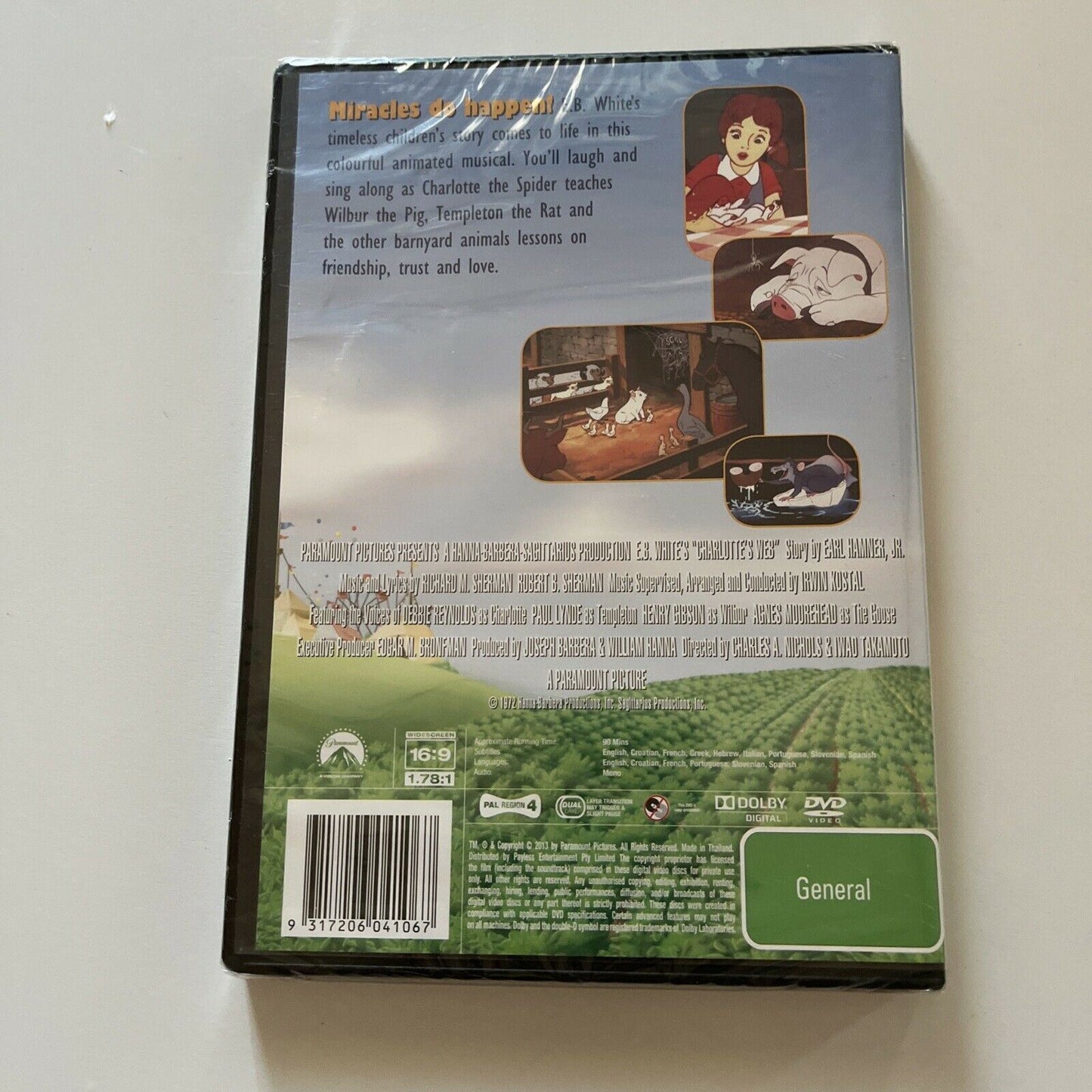 *New Sealed* Charlotte's Web (DVD, 1973) Region 4