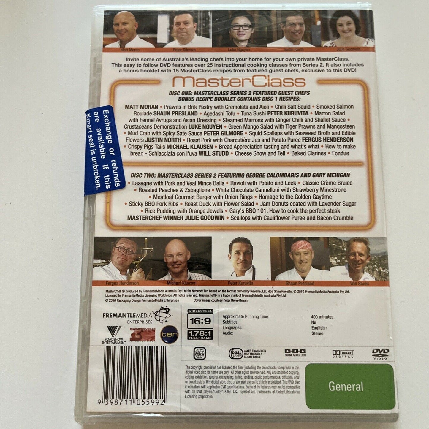 *New Sealed* MasterChef Australia - MasterClass: Series 2 (DVD, 2010) All Region