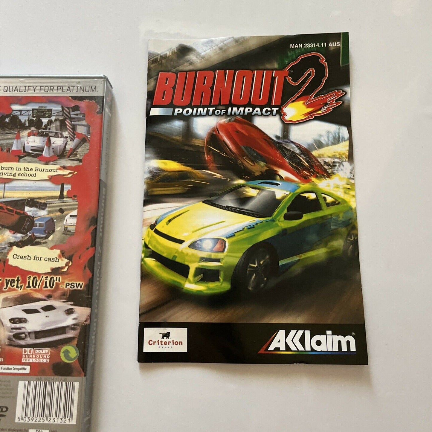 Burnout 2 Point of Impact PS2 (Platinum) PAL With Manual