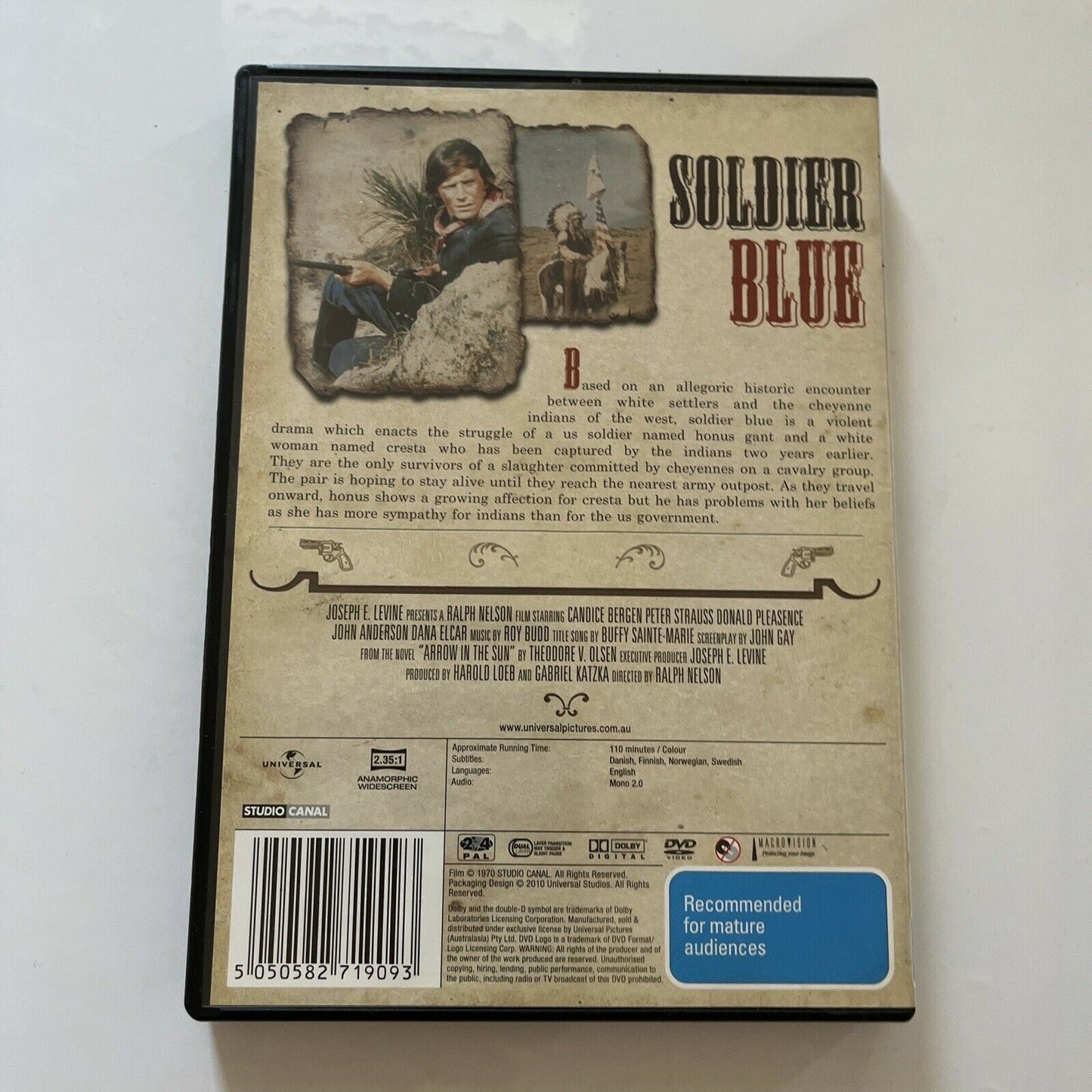 Soldier Blue (DVD, 1970) Candice Bergen, Peter Strauss, Region 4&2