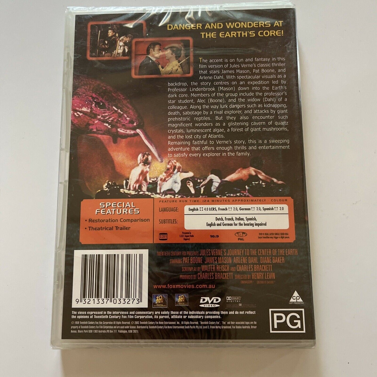 *New Sealed* Jules Verne's: Journey To The Center Of The Earth (DVD, 1959)