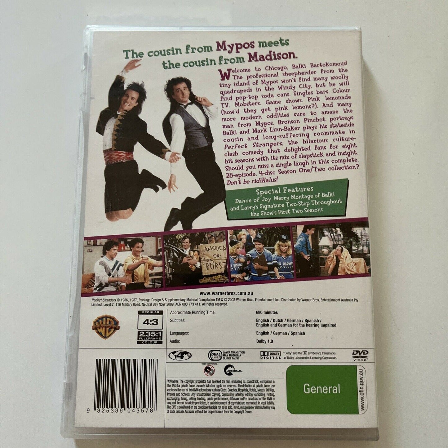 Perfect Strangers - Season 1 & 2 (DVD, 1986, 4-Disc) Region 4