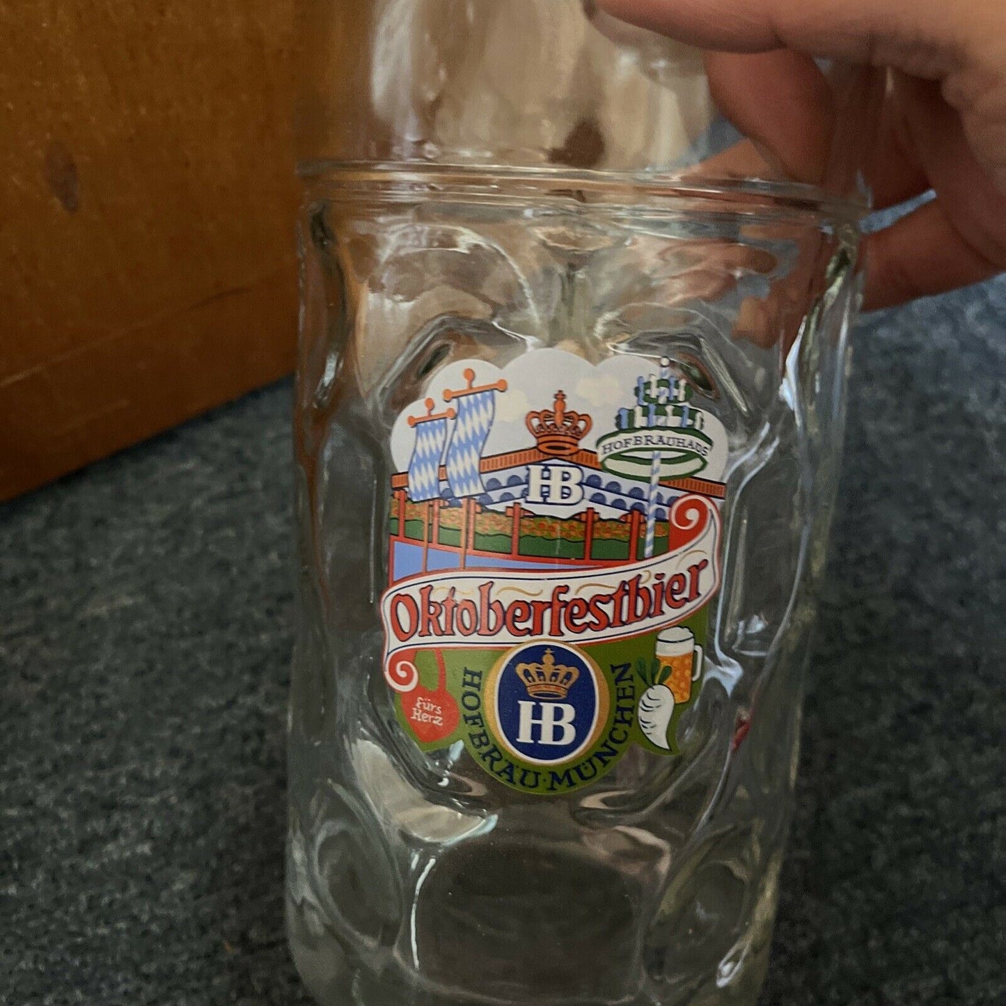 HB Oktoberfest Beer Stein Mug 1L Made In Austria