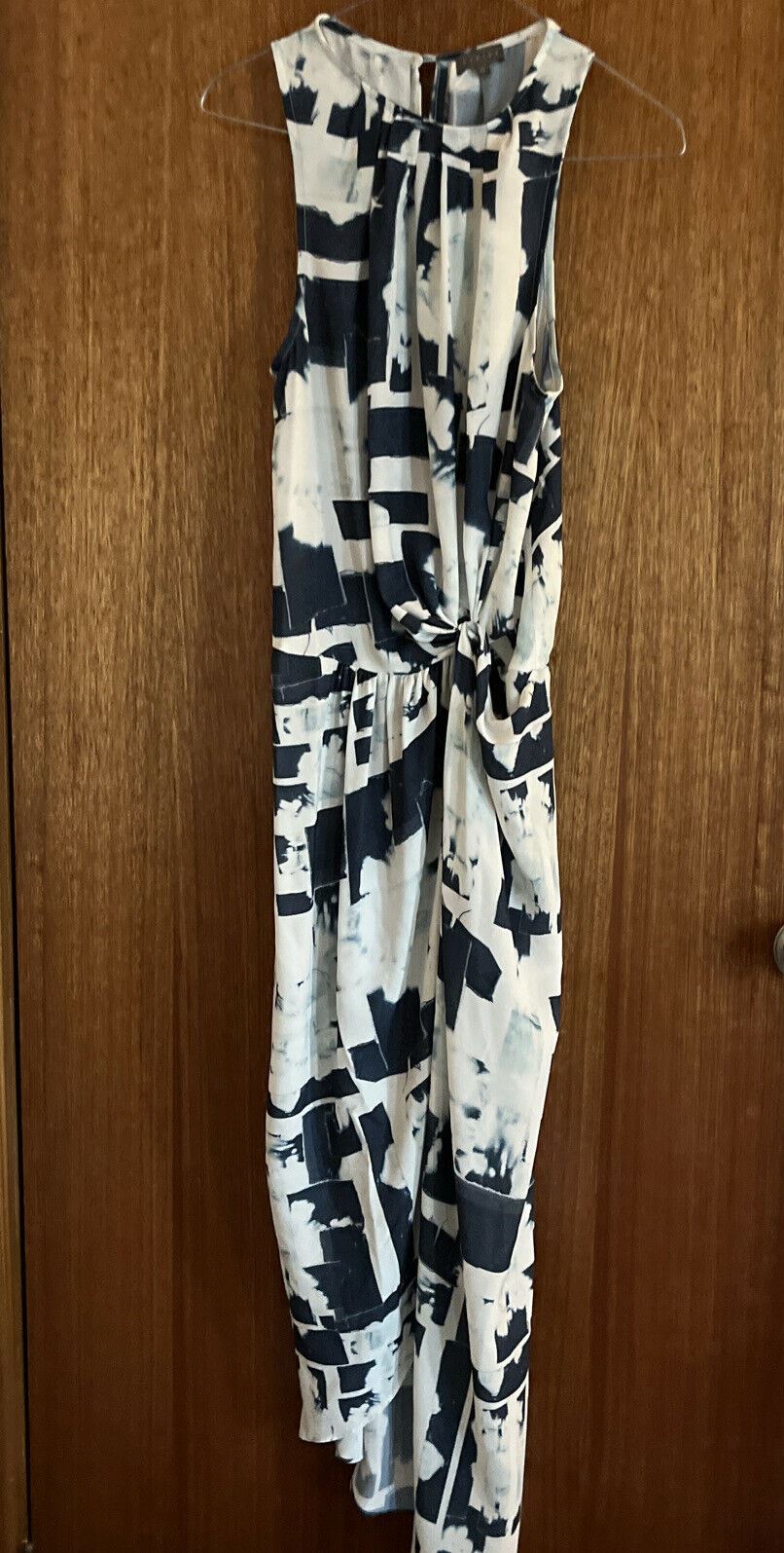 Sheike Maxi Long Dress Size 10 Blue & White